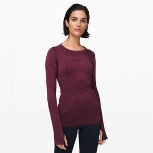 Lululemon swiftly tech long sleeve 6 maroon
